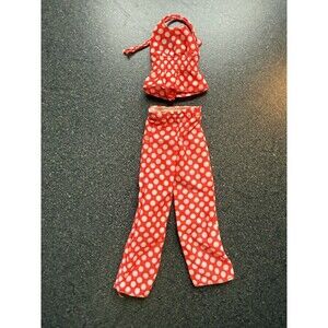 Vintage Barbie Clothes BEST BUY #7813 Red & White Polka Dot Halter Top & Pants